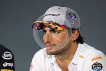 World © Octane Photographic Ltd. Formula 1 – French GP. FIA Drivers Press Conference. McLaren – Carlos Sainz. Paul Ricard Circuit, La Castellet, France. Thursday 20th June 2019.