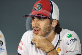 World © Octane Photographic Ltd. Formula 1 – French GP. FIA Drivers Press Conference. Alfa Romeo Racing – Antonio Giovinazzi. Paul Ricard Circuit, La Castellet, France. Thursday 20th June 2019.