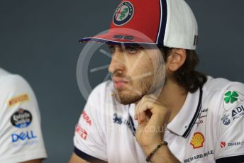 World © Octane Photographic Ltd. Formula 1 – French GP. FIA Drivers Press Conference. Alfa Romeo Racing – Antonio Giovinazzi. Paul Ricard Circuit, La Castellet, France. Thursday 20th June 2019.