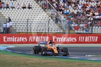 World © Octane Photographic Ltd. Formula 1 – German GP - Qualifying. McLaren MCL34 – Carlos Sainz. Hockenheimring, Hockenheim, Germany. Saturday 27th July 2019.