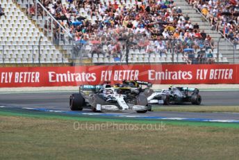 World © Octane Photographic Ltd. Formula 1 – German GP - Qualifying. Mercedes AMG Petronas Motorsport AMG F1 W10 EQ Power+ - Lewis Hamilton and Valtteri Bottas with Renault Sport F1 Team RS19 – Daniel Ricciardo. Hockenheimring, Hockenheim, Germany. Saturday 27th July 2019.