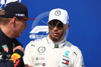 World © Octane Photographic Ltd. Formula 1 – German GP - Qualifying. Mercedes AMG Petronas Motorsport AMG F1 W10 EQ Power+ - Lewis Hamilton and Aston Martin Red Bull Racing RB15 – Max Verstappen. Hockenheimring, Hockenheim, Germany. Saturday 27th July 2019.