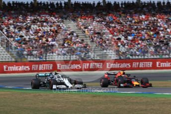 World © Octane Photographic Ltd. Formula 1 – German GP - Qualifying. Mercedes AMG Petronas Motorsport AMG F1 W10 EQ Power+ - Valtteri Bottas and Aston Martin Red Bull Racing RB15 – Max Verstappen. Hockenheimring, Hockenheim, Germany. Saturday 27th July 2019.