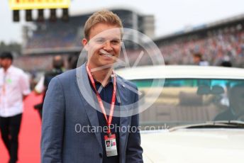 World © Octane Photographic Ltd. Formula 1 – German GP - Drivers Parade. Nico Rosberg by Lewis Hamilton's car. Hockenheimring, Hockenheim, Germany. Sunday 28th July 2019.