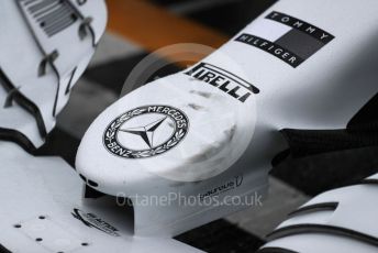 World © Octane Photographic Ltd. Formula 1 – German GP - Grid. Mercedes AMG Petronas Motorsport AMG F1 W10 EQ Power+ - dirty fingerprints on the white paint. Hockenheimring, Hockenheim, Germany. Sunday 28th July 2019.