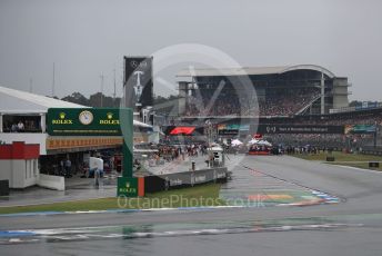 World © Octane Photographic Ltd. Formula 1 – German GP - Grid. The gris form up in the wet. Hockenheimring, Hockenheim, Germany. Sunday 28th July 2019.