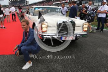 World © Octane Photographic Ltd. Formula 1 – German GP - Drivers Parade. Nico Rosberg by Lewis Hamilton's car. Hockenheimring, Hockenheim, Germany. Sunday 28th July 2019.