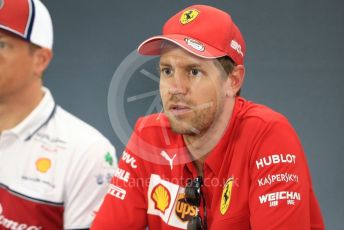 World © Octane Photographic Ltd. Formula 1 – German GP. FIA Drivers Press Conference. Scuderia Ferrari SF90 – Sebastian Vettel. Hockenheimring, Hockenheim, Germany. Thursday 25th July 2019.