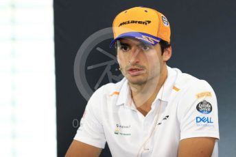 World © Octane Photographic Ltd. Formula 1 – German GP. FIA Drivers Press Conference. McLaren – Carlos Sainz. Hockenheimring, Hockenheim, Germany. Thursday 25th July 2019.