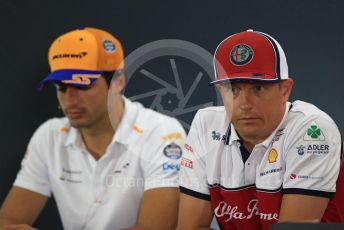 World © Octane Photographic Ltd. Formula 1 – German GP. FIA Drivers Press Conference. McLaren – Carlos Sainz and Alfa Romeo Racing – Kimi Raikkonen. Hockenheimring, Hockenheim, Germany. Thursday 25th July 2019.
