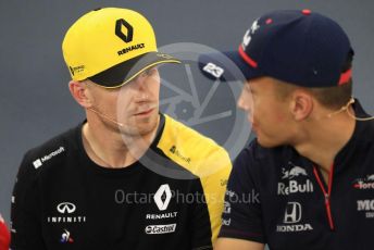 World © Octane Photographic Ltd. Formula 1 – German GP. FIA Drivers Press Conference. Scuderia Toro Rosso – Alexander Albon and Renault Sport F1 Team – Nico Hulkenberg. Hockenheimring, Hockenheim, Germany. Thursday 25th July 2019.