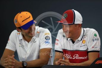 World © Octane Photographic Ltd. Formula 1 – German GP. FIA Drivers Press Conference. McLaren – Carlos Sainz and Alfa Romeo Racing – Kimi Raikkonen. Hockenheimring, Hockenheim, Germany. Thursday 25th July 2019.