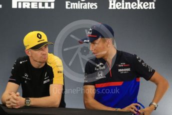 World © Octane Photographic Ltd. Formula 1 – German GP. FIA Drivers Press Conference. Scuderia Toro Rosso – Alexander Albon and Renault Sport F1 Team – Nico Hulkenberg. Hockenheimring, Hockenheim, Germany. Thursday 25th July 2019.