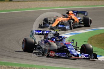 World © Octane Photographic Ltd. Formula 1 – German GP - Practice 1. Scuderia Toro Rosso STR14 – Alexander Albon and McLaren MCL34 – Carlos Sainz. Hockenheimring, Hockenheim, Germany. Friday 26th July 2019.