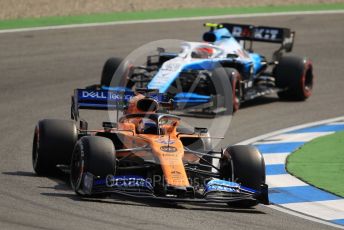 World © Octane Photographic Ltd. Formula 1 – German GP - Practice 1. ROKiT Williams Racing FW42 – Robert Kubica and McLaren MCL34 – Carlos Sainz. Hockenheimring, Hockenheim, Germany. Friday 26th July 2019.