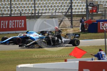 World © Octane Photographic Ltd. Formula 1 – German GP - Practice 1. Rich Energy Haas F1 Team VF19 – Kevin Magnussen and ROKiT Williams Racing FW42 – Robert Kubica. Hockenheimring, Hockenheim, Germany. Friday 26th July 2019.