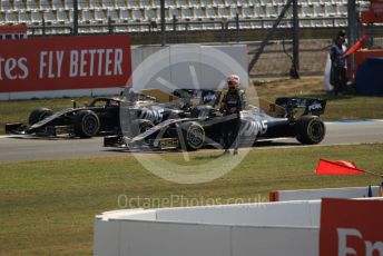 World © Octane Photographic Ltd. Formula 1 – German GP - Practice 1. Rich Energy Haas F1 Team VF19 – Kevin Magnussen and Romain Grosjean. Hockenheimring, Hockenheim, Germany. Friday 26th July 2019.