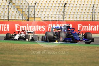 World © Octane Photographic Ltd. Formula 1 – German GP - Practice 1. Scuderia Toro Rosso STR14 – Daniil Kvyat and Alfa Romeo Racing C38 – Kimi Raikkonen. Hockenheimring, Hockenheim, Germany. Friday 26th July 2019.