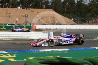 World © Octane Photographic Ltd. Formula 1 – German GP - Practice 1. SportPesa Racing Point RP19 – Lance Stroll and Sergio Perez. Hockenheimring, Hockenheim, Germany. Friday 26th July 2019.