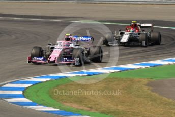 World © Octane Photographic Ltd. Formula 1 – German GP - Practice 2. SportPesa Racing Point RP19 – Lance Stroll and Alfa Romeo Racing C38 – Antonio Giovinazzi. Hockenheimring, Hockenheim, Germany. Friday 26th July 2019.