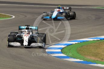 World © Octane Photographic Ltd. Formula 1 – German GP - Practice 2. Mercedes AMG Petronas Motorsport AMG F1 W10 EQ Power+ - Lewis Hamilton and ROKiT Williams Racing FW42 – Robert Kubica. Hockenheimring, Hockenheim, Germany. Friday 26th July 2019.