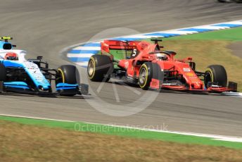World © Octane Photographic Ltd. Formula 1 – German GP - Practice 2. Scuderia Ferrari SF90 – Sebastian Vettel and ROKiT Williams Racing FW42 – Robert Kubica. Hockenheimring, Hockenheim, Germany. Friday 26th July 2019.