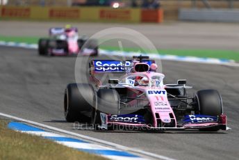 World © Octane Photographic Ltd. Formula 1 – German GP - Practice 2. SportPesa Racing Point RP19 - Sergio Perez and Lance Stroll. Hockenheimring, Hockenheim, Germany. Friday 26th July 2019.