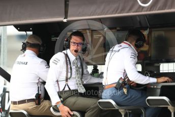 World © Octane Photographic Ltd. Formula 1 – German GP - Practice 3. Mercedes AMG Petronas Motorsport pit wall in retro uniforms. Hockenheimring, Hockenheim, Germany. Saturday 27th July 2019.