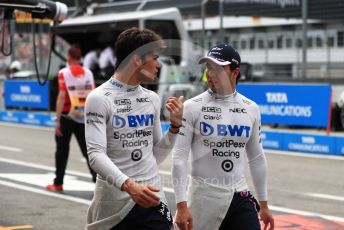 World © Octane Photographic Ltd. Formula 1 – German GP - Practice 3. SportPesa Racing Point RP19 - Sergio Perez and Lance Stroll. Hockenheimring, Hockenheim, Germany. Saturday 27th July 2019.