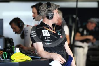 World © Octane Photographic Ltd. Formula 1 – German GP - Practice 3. Mercedes AMG Petronas Motorsport mechanic in retro cap. Hockenheimring, Hockenheim, Germany. Saturday 27th July 2019.