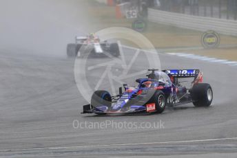 World © Octane Photographic Ltd. Formula 1 – German GP - Race. Scuderia Toro Rosso STR14 – Daniil Kvyat and Alfa Romeo Racing C38 – Antonio Giovinazzi. Hockenheimring, Hockenheim, Germany. Sunday 28th July 2019.