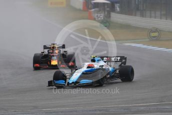 World © Octane Photographic Ltd. Formula 1 – German GP - Race. ROKiT Williams Racing FW42 – Robert Kubica and Aston Martin Red Bull Racing RB15 – Max Verstappen. Hockenheimring, Hockenheim, Germany. Sunday 28th July 2019.