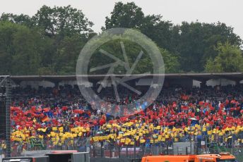 World © Octane Photographic Ltd. Formula 1 – German GP - Race. German flag display in the main grandstand during the national anthem. Hockenheimring, Hockenheim, Germany. Sunday 28th July 2019.