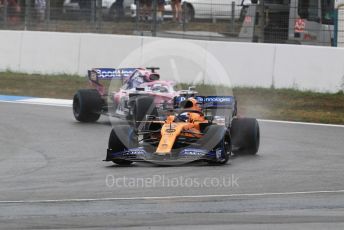 World © Octane Photographic Ltd. Formula 1 – German GP - Race. McLaren MCL34 – Carlos Sainz and SportPesa Racing Point RP19 - Sergio Perez. Hockenheimring, Hockenheim, Germany. Sunday 28th July 2019.