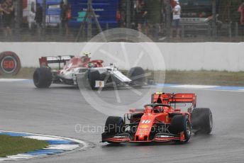 World © Octane Photographic Ltd. Formula 1 – German GP - Race. Scuderia Ferrari SF90 – Charles Leclerc and Alfa Romeo Racing C38 – Antonio Giovinazzi. Hockenheimring, Hockenheim, Germany. Sunday 28th July 2019.