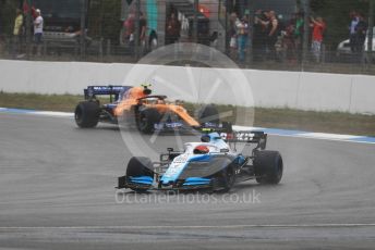 World © Octane Photographic Ltd. Formula 1 – German GP - Race. ROKiT Williams Racing FW42 – Robert Kubica and McLaren MCL34 – Lando Norris. Hockenheimring, Hockenheim, Germany. Sunday 28th July 2019.