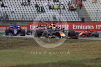 World © Octane Photographic Ltd. Formula 1 – German GP - Race. Aston Martin Red Bull Racing RB15 – Max Verstappen, Scuderia Toro Rosso STR14 – Daniil Kvyat. Hockenheimring, Hockenheim, Germany. Sunday 28th July 2019.