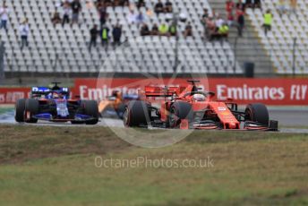 World © Octane Photographic Ltd. Formula 1 – German GP - Race. Scuderia Ferrari SF90 – Sebastian Vettel, Scuderia Toro Rosso STR14 – Daniil Kvyat and McLaren MCL34 – Carlos Sainz. Hockenheimring, Hockenheim, Germany. Sunday 28th July 2019.