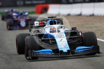 World © Octane Photographic Ltd. Formula 1 – German GP - Race. ROKiT Williams Racing FW 42 – George Russell followed by Scuderia Toro Rosso STR14 – Alexander Albon and Daniil Kvya. Hockenheimring, Hockenheim, Germany. Sunday 28th July 2019.