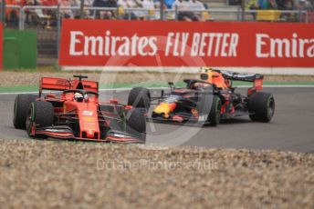 World © Octane Photographic Ltd. Formula 1 – German GP - Race. Scuderia Ferrari SF90 – Sebastian Vettel and Aston Martin Red Bull Racing RB15 – Pierre Gasly. Hockenheimring, Hockenheim, Germany. Sunday 28th July 2019.