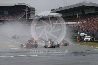World © Octane Photographic Ltd. Formula 1 – German GP - Race. Aston Martin Red Bull Racing RB15 – Max Verstappen and Rich Energy Haas F1 Team VF19 – Romain Grosjean. . Hockenheimring, Hockenheim, Germany. Sunday 28th July 2019.