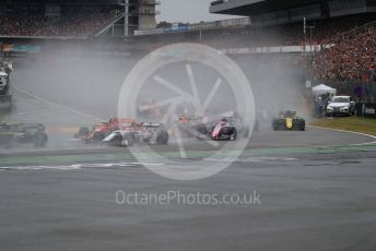 World © Octane Photographic Ltd. Formula 1 – German GP - Race. Alfa Romeo Racing C38 – Antonio Giovinazzi and Scuderia Ferrari SF90 – Charles Leclerc ahead of SportPesa Racing Point RP19 - Sergio Perez. Hockenheimring, Hockenheim, Germany. Sunday 28th July 2019.