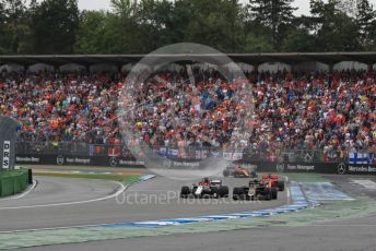 World © Octane Photographic Ltd. Formula 1 – German GP - Race. Alfa Romeo Racing C38 – Kimi Raikkonen and Rich Energy Haas F1 Team VF19 – Kevin Magnussen. Hockenheimring, Hockenheim, Germany. Sunday 28th July 2019.