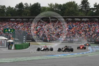 World © Octane Photographic Ltd. Formula 1 – German GP - Race. Alfa Romeo Racing C38 – Kimi Raikkonen and Rich Energy Haas F1 Team VF19 – Kevin Magnussen. Hockenheimring, Hockenheim, Germany. Sunday 28th July 2019.