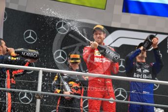 World © Octane Photographic Ltd. Formula 1 – German GP - Podium. Scuderia Ferrari SF90 – Sebastian Vettel. Hockenheimring, Hockenheim, Germany. Sunday 28th July 2019.