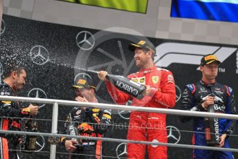 World © Octane Photographic Ltd. Formula 1 – German GP - Podium. Scuderia Ferrari SF90 – Sebastian Vettel. Hockenheimring, Hockenheim, Germany. Sunday 28th July 2019.