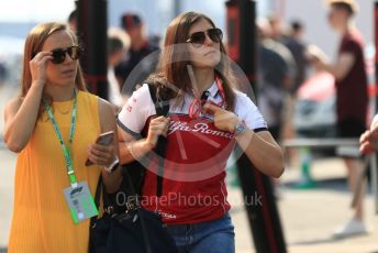 World © Octane Photographic Ltd. Formula 1 - German GP - Paddock. Tatiana Calderon - Development Driver Alfa Romeo Racing. Hockenheimring, Hockenheim, Germany. Friday 26th July 2019.