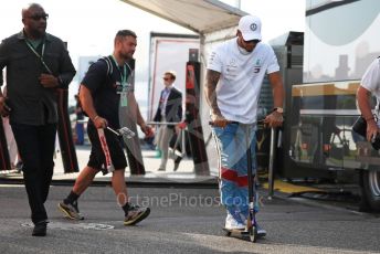 World © Octane Photographic Ltd. Formula 1 – German GP - Paddock. Mercedes AMG Petronas Motorsport AMG F1 W10 EQ Power+ - Lewis Hamilton. Hockenheimring, Hockenheim, Germany. Friday 26th July 2019.