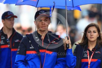 World © Octane Photographic Ltd. Formula 1 – German GP - Paddock. Scuderia Toro Rosso STR14 – Alexander Albon and Daniil Kvyat. Hockenheimring, Hockenheim, Germany. Sunday 28th July 2019.