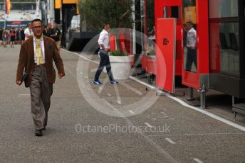 World © Octane Photographic Ltd. Formula 1 – German GP - Paddock. Mercedes AMG Petronas Motorsport AMG F1 W10 EQ Power+ team in retro uniform. Hockenheimring, Hockenheim, Germany. Sunday 28th July 2019.